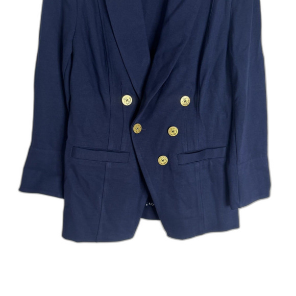 cabi Blazer Womens 8 Navy Double Breasted Gold Button Nautical Stretch 5150 - Picture 3 of 12